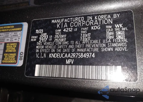 2024 Kia Seltos S z USA, uszkodzony, nr VIN KNDEUCAA2R7584974